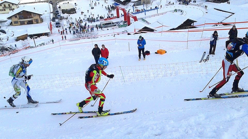 Bernier in the Team Canada uniform at the sprint semi-final at Verbier, Switzerland. Photo: Peter Knight