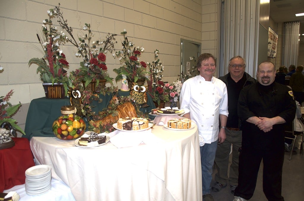 Tim Boaz, Clyde Newsome and Keith Grayson handled the catering for Powder Springs Inn, and they had several impressive displays like the one here. Photo: Aaron Orlando/Revelstoke Mountaineer