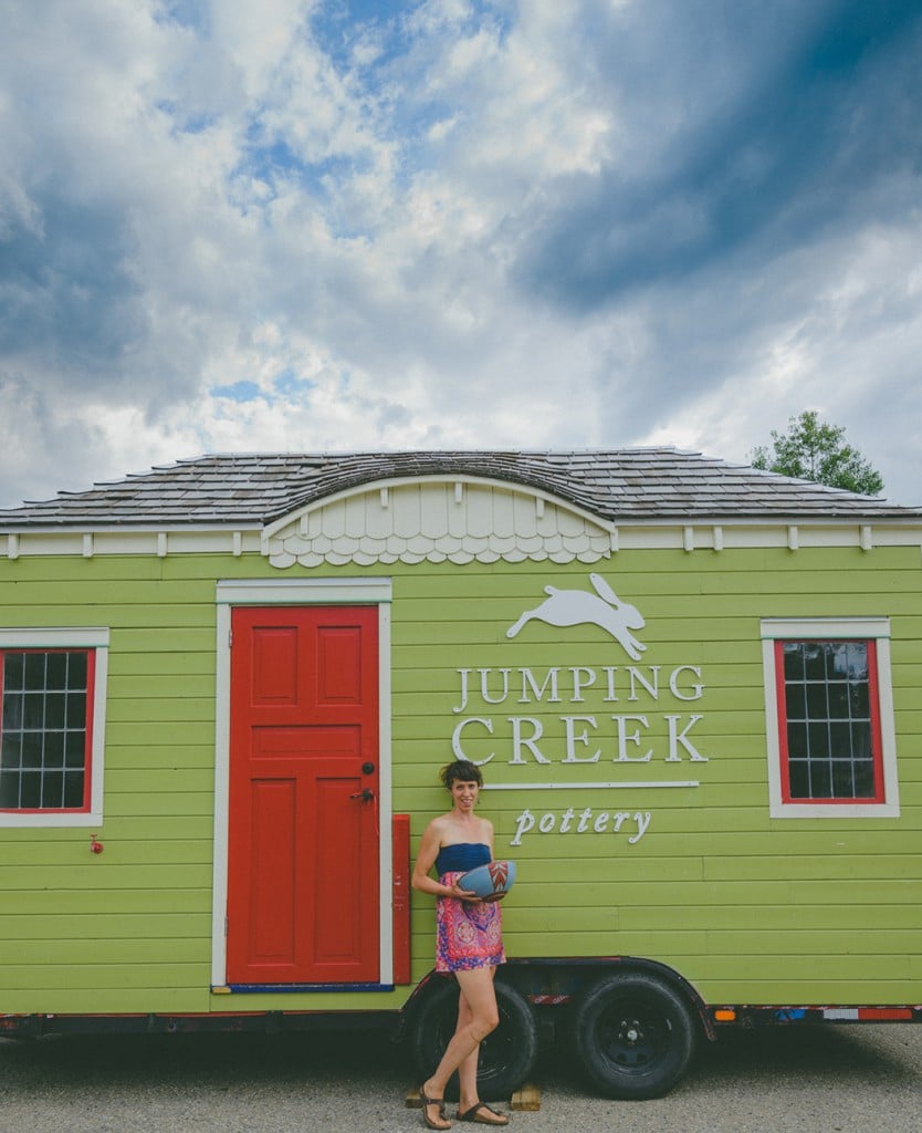 Kaitlyn Murphy built her Jumping Creek Pottery tiny home and will share her experience at a tour of the home this year. Photo: Agathe Bernard