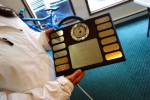 Revelstoke's Coreen Tucker holds the award for overall lowest gross at the recent 85th Labor Day Golf Tournament. Photo: Emily Kemp/Revelstoke Mountaineer.