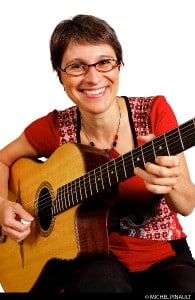 Christine Tassan is the quartet's lead guitar and lead vocals. Photo: Michel Pinault