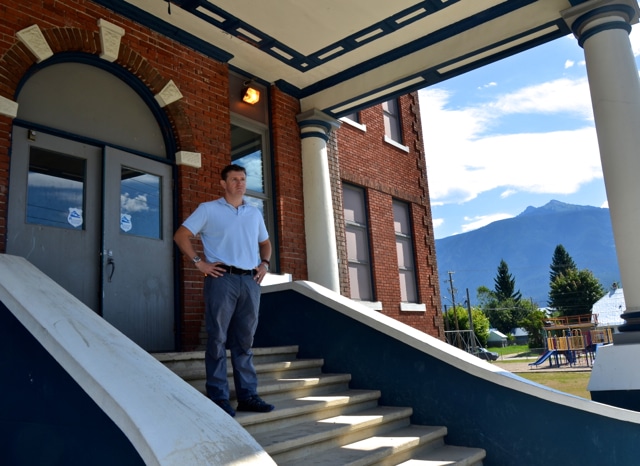 Gareth Jones hopes to be the new owner of Revelstoke's historic Mountain View School building. Photo: Emily Kemp/Revelstoke Mountaineer