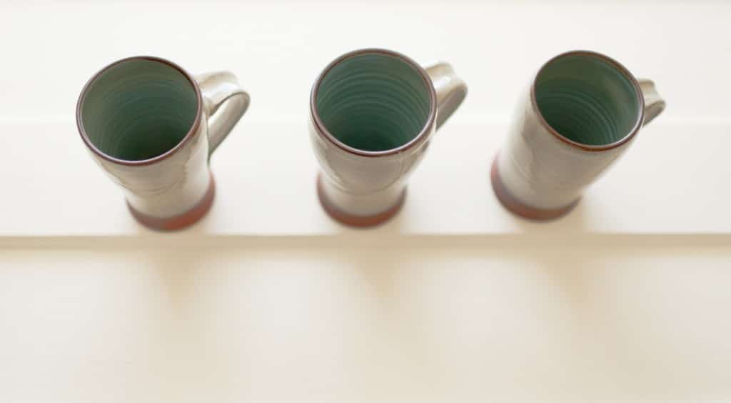 Revelstoke potter Kaitlan Murphy's mugs from her mountain series. Photo: Agathe Bernard