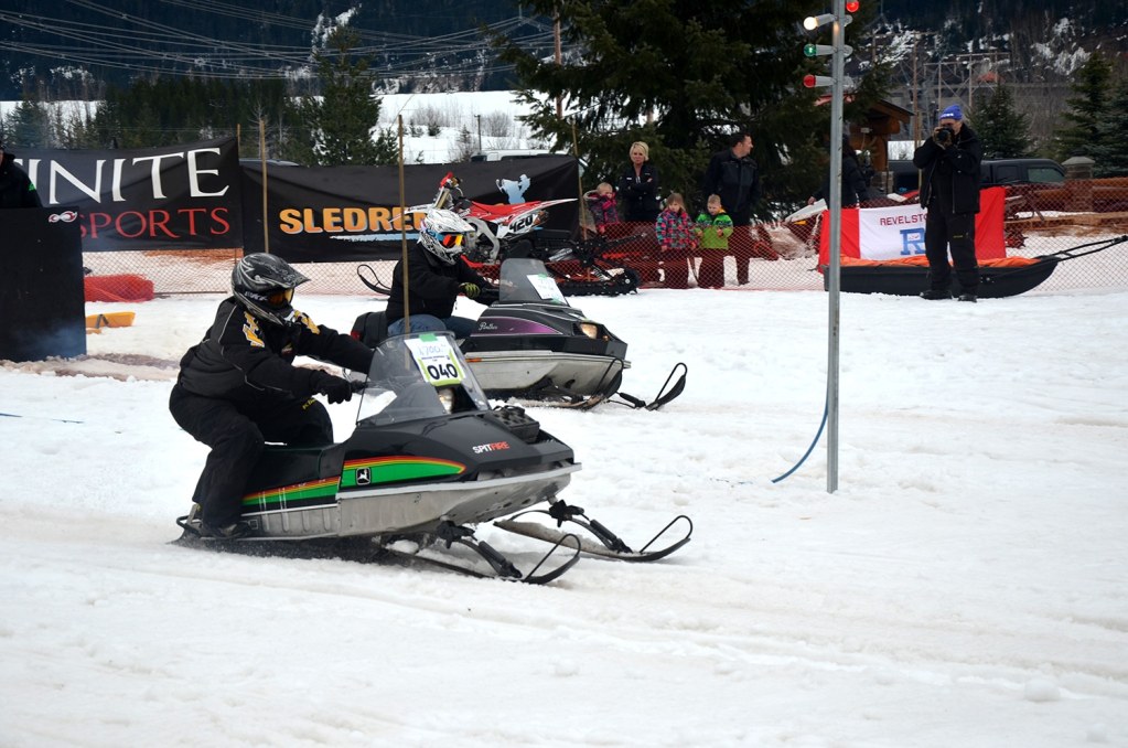 Vintage sleds off the line. Aaron Orlando/Revelstoke Mountaineer