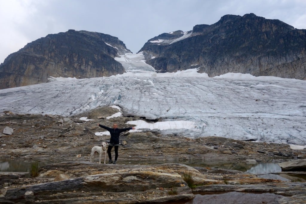 Success! Staff journalist Emily Kemp reaches the glacier on Mt Begbie. Photo: Emily Kemp/Revelstoke Mountaineer.