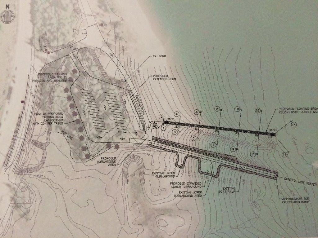 The plan of the new Shelter Bay boat ramp. Photo: From BC Hydro plans.