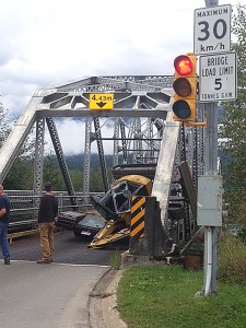 Another view of the Sept. 10 incident on the Big Eddy Bridge. Photo: contributed