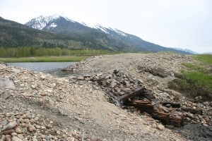 BC Hydro is replacing this collapsed culvert near Six Mile in October. Photo: BC Hydro