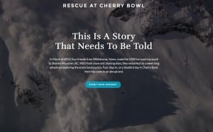 Screenshot from Rescue at Cherry Bowl interactive website. Image: Avalanche Canada