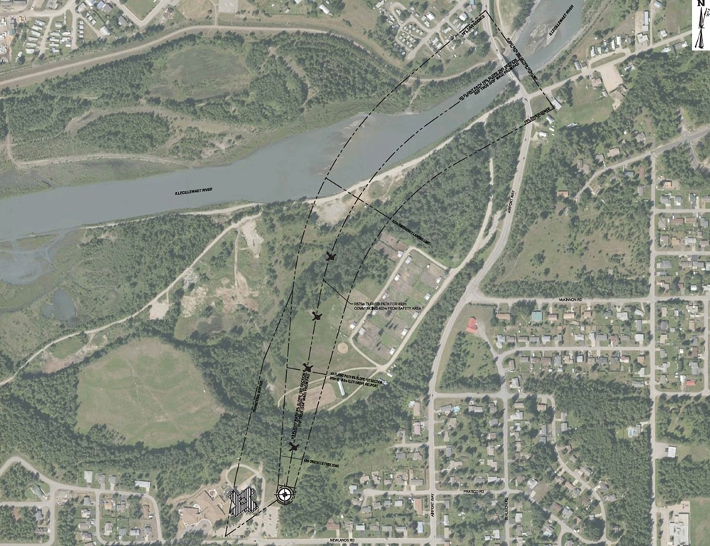 The proposed flight path for the new Queen Victoria Hospital helipad. Photo: contributed