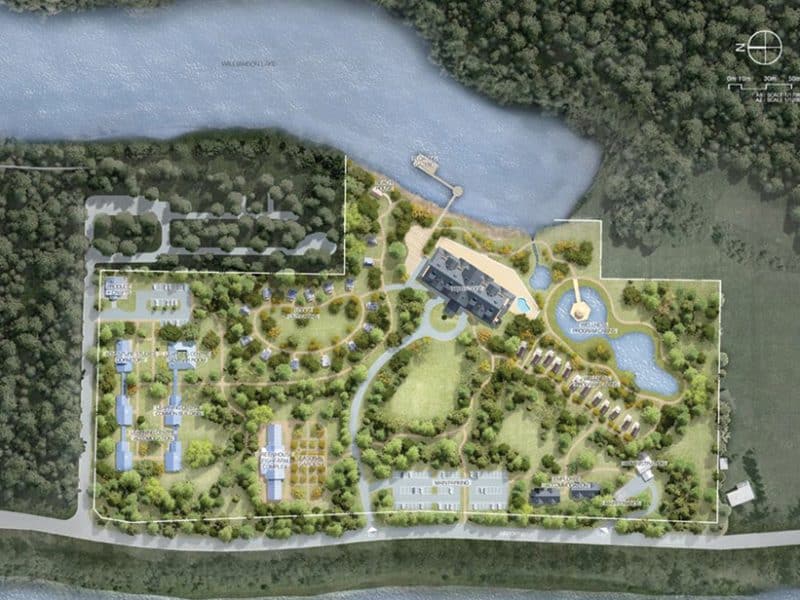 An application has been submitted to the Agricultural Land Commission to develop a 26.2 acre piece of property along the shores of Williamson's Lake. The property would house a hydroponic greenhouse, aquaponic fish farm, and promote farm to table food production, according to the proponent. The application is currently under review process by the Advisory Planning Commission for CSRD Electoral Area B, who will discuss the project on July 25. Photo: CSRD