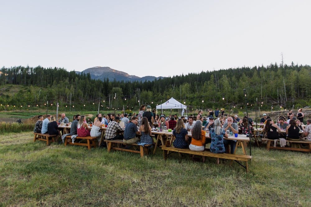 "This event [annual Farm-to-Table fundraiser] is truly an epic celebration of local food, taking humble farm ingredients and turning them into a magical shared experience. There is really nothing like it in Revelstoke," LFI Executive Director Amanda Cockburn says. Photo by Juniper Ridge Photography